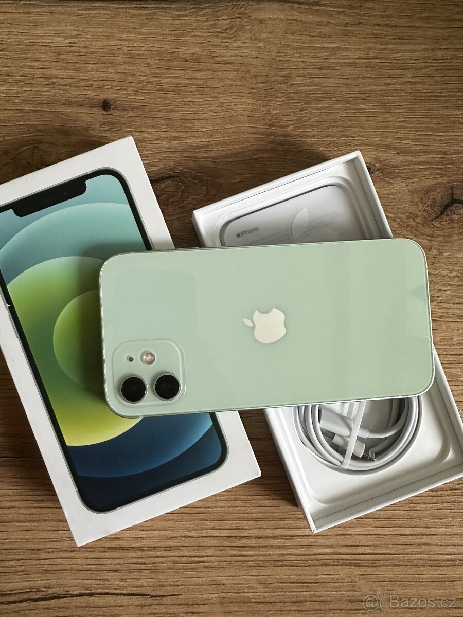 Apple iPhone 12 64GB Zelený Stav: A Baterie: 91% - 3