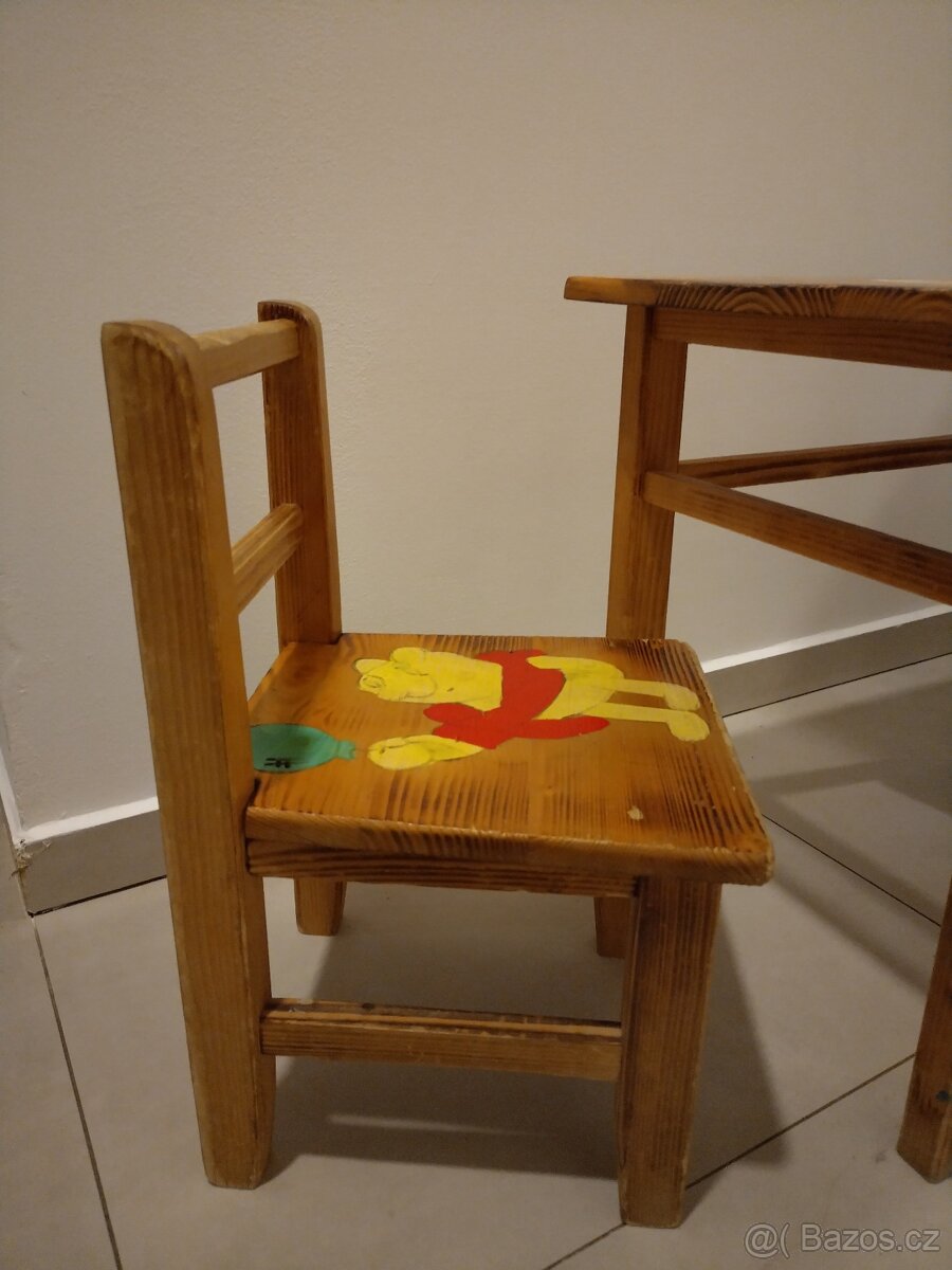 Stoleček + 2 židle - 3