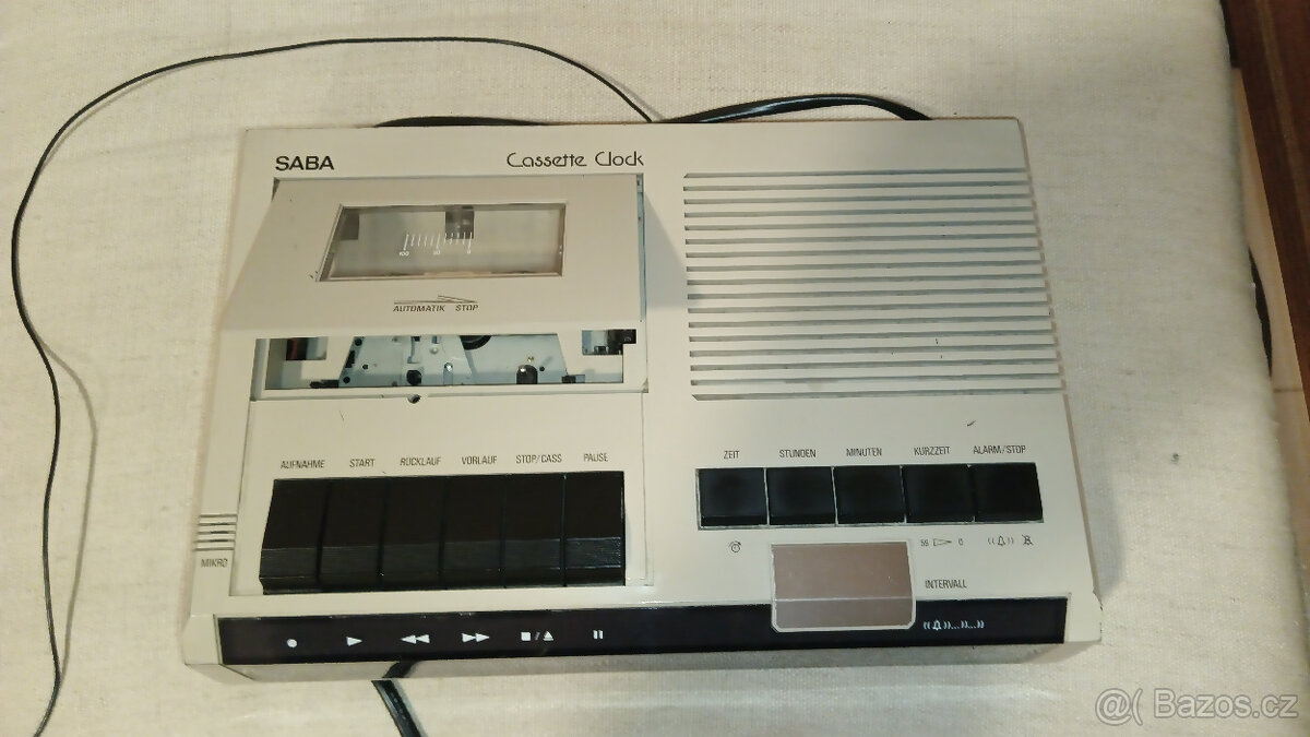 Prodám rádio cassette budík Zn.SABA - 3