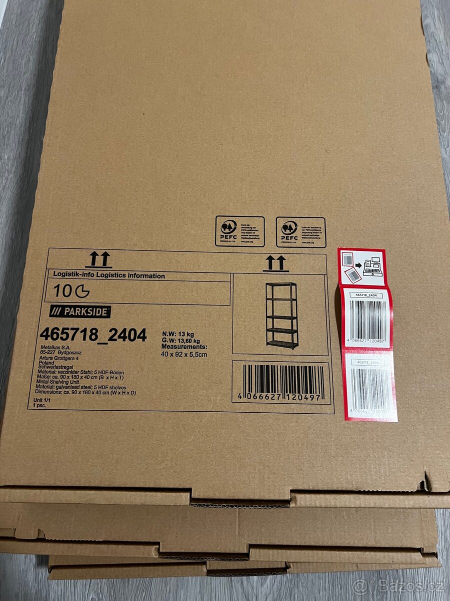 Regál Parkside nerozbalený 2 kusy - 3