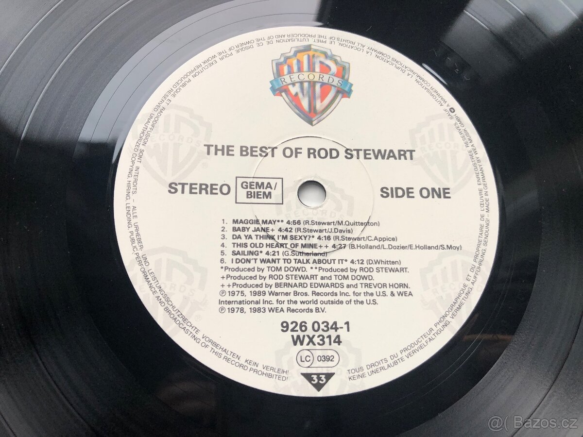 The best of Rod Stewart. W.B. 926 034-1 - 3