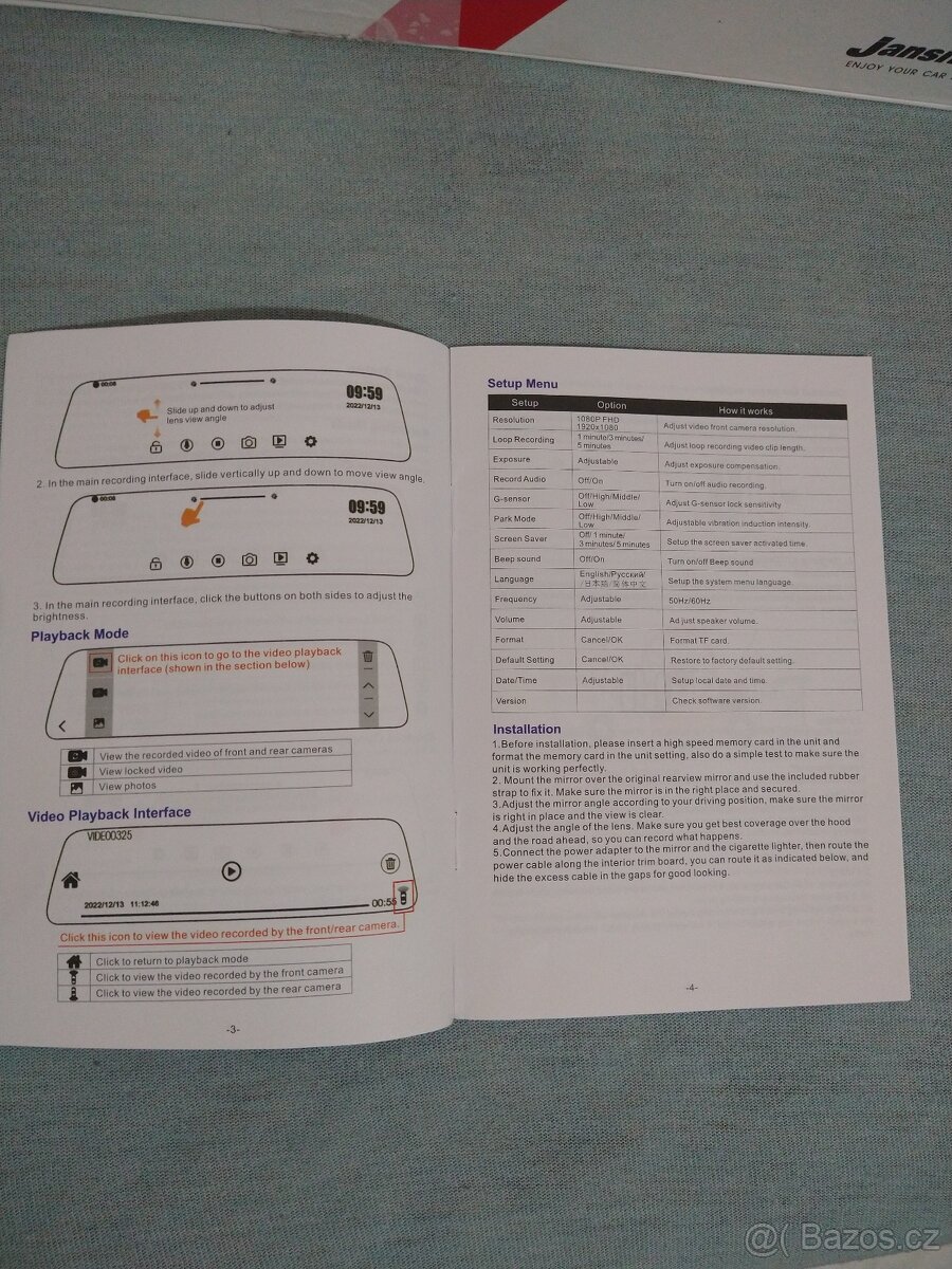 Autokamera ve zpětném zrcátku nová - 3