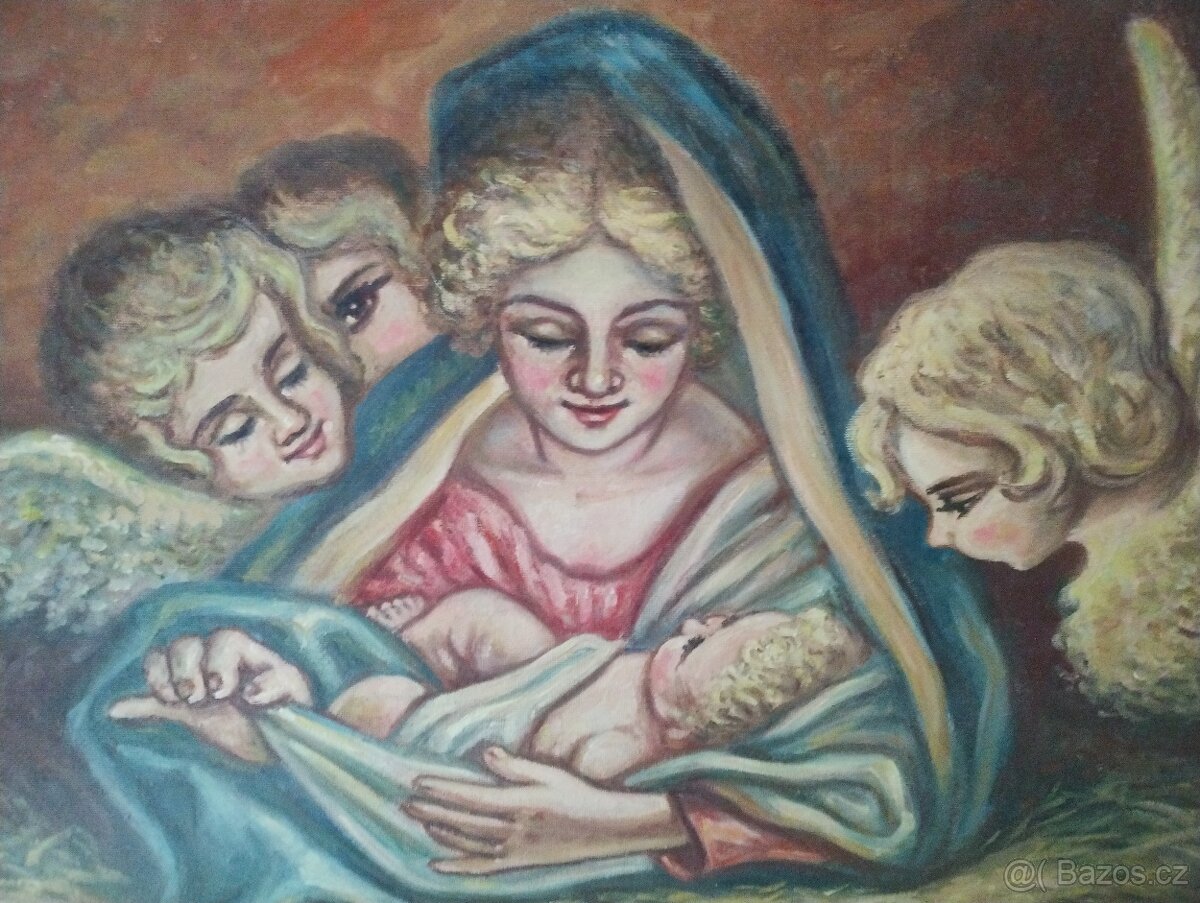 Obraz Panna Marie a Ježíš Karel Trapl 1975 - 3