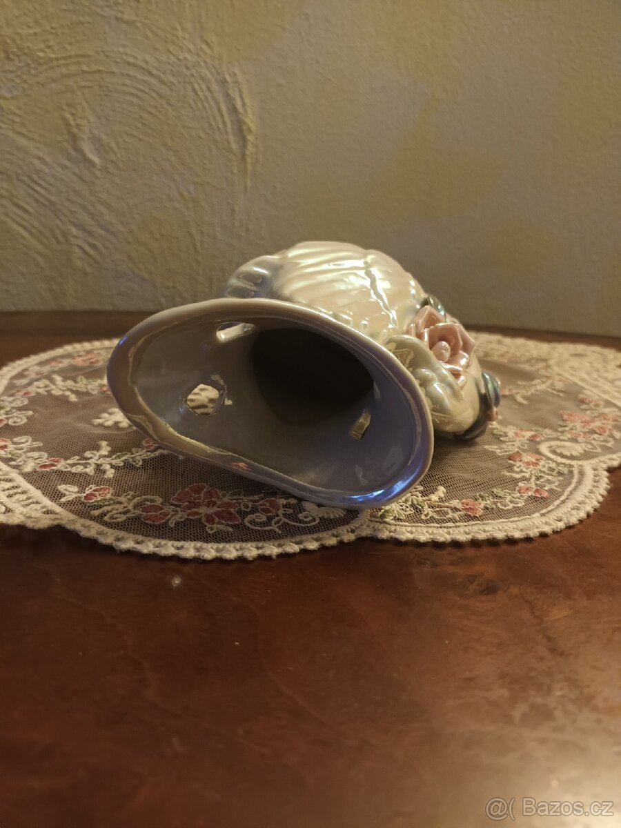 Retro porcelánová vázička ve tvaru labutě - 3