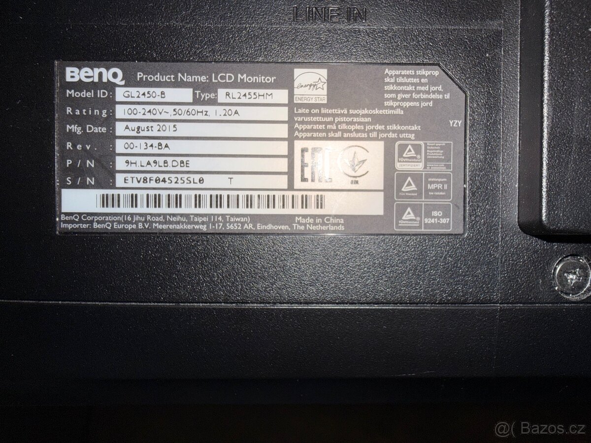 Monitor BenQ GL2450-B - 3