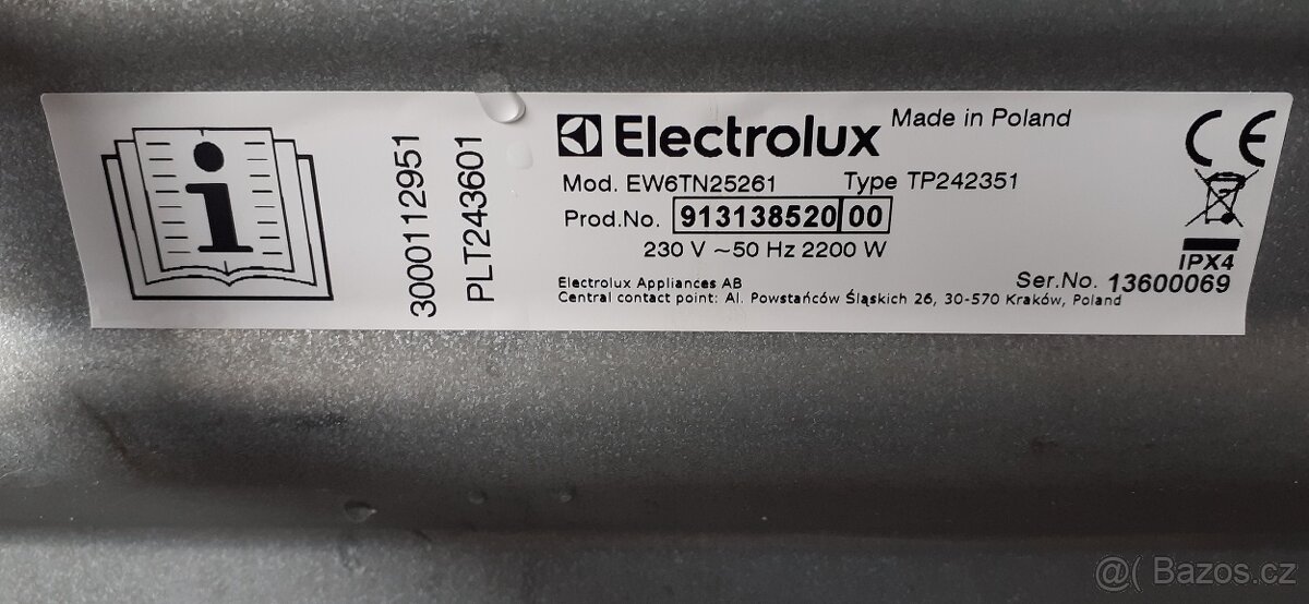 Pračka Elektrolux na díly - 3