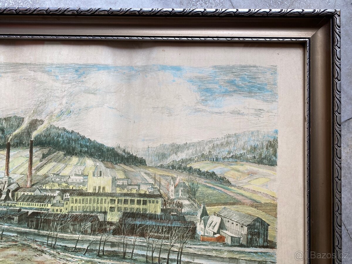 Obraz J.Veselý litografie - 3