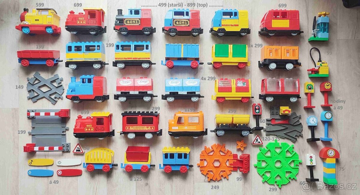 Koleje,vagony,loko,doplňky k DUPLO i po 1ks - 3