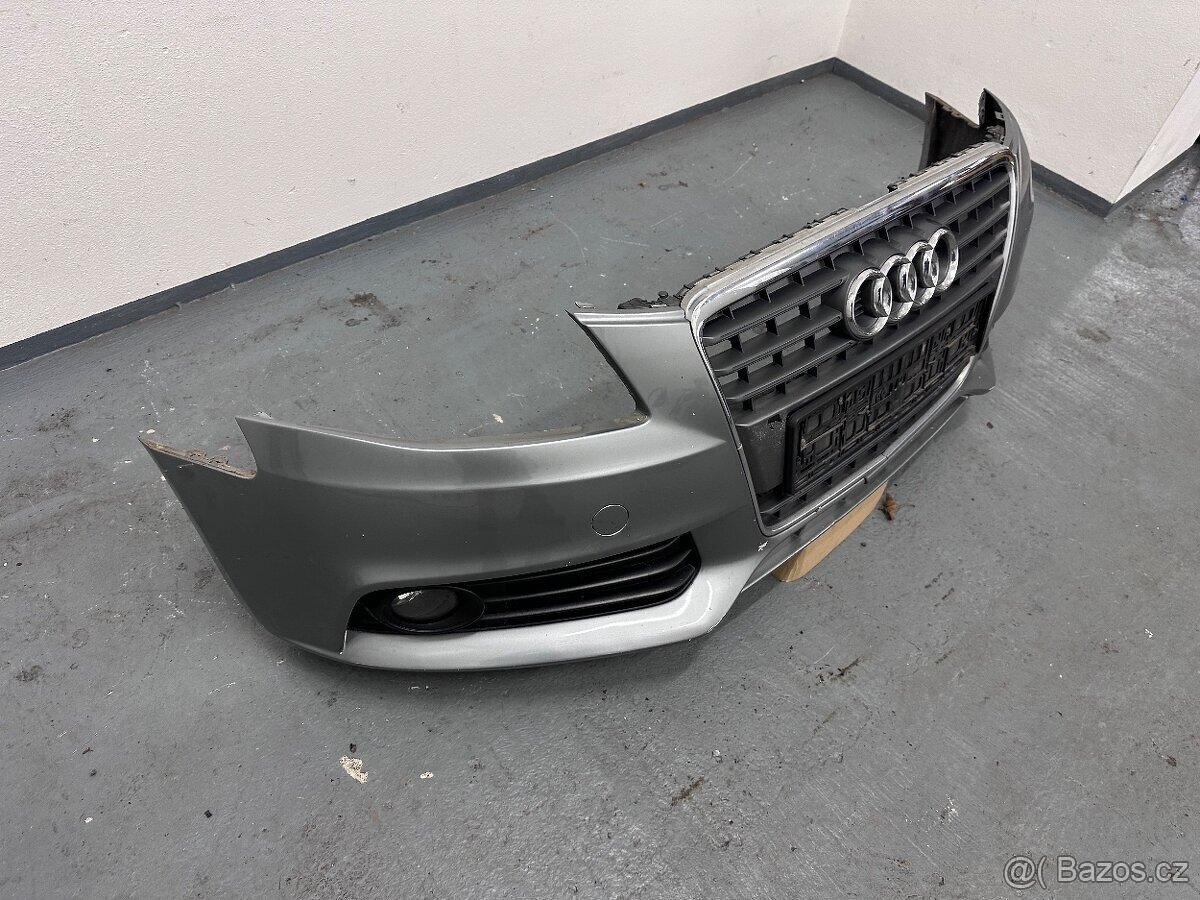 Audi A4 B8 přední nárazník a světla, chladiče barva LY7G - 3