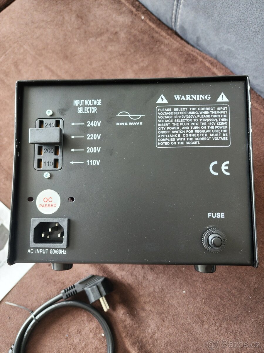 Prodám napěťový transformátor JOHNSUN STU-3000 - 3