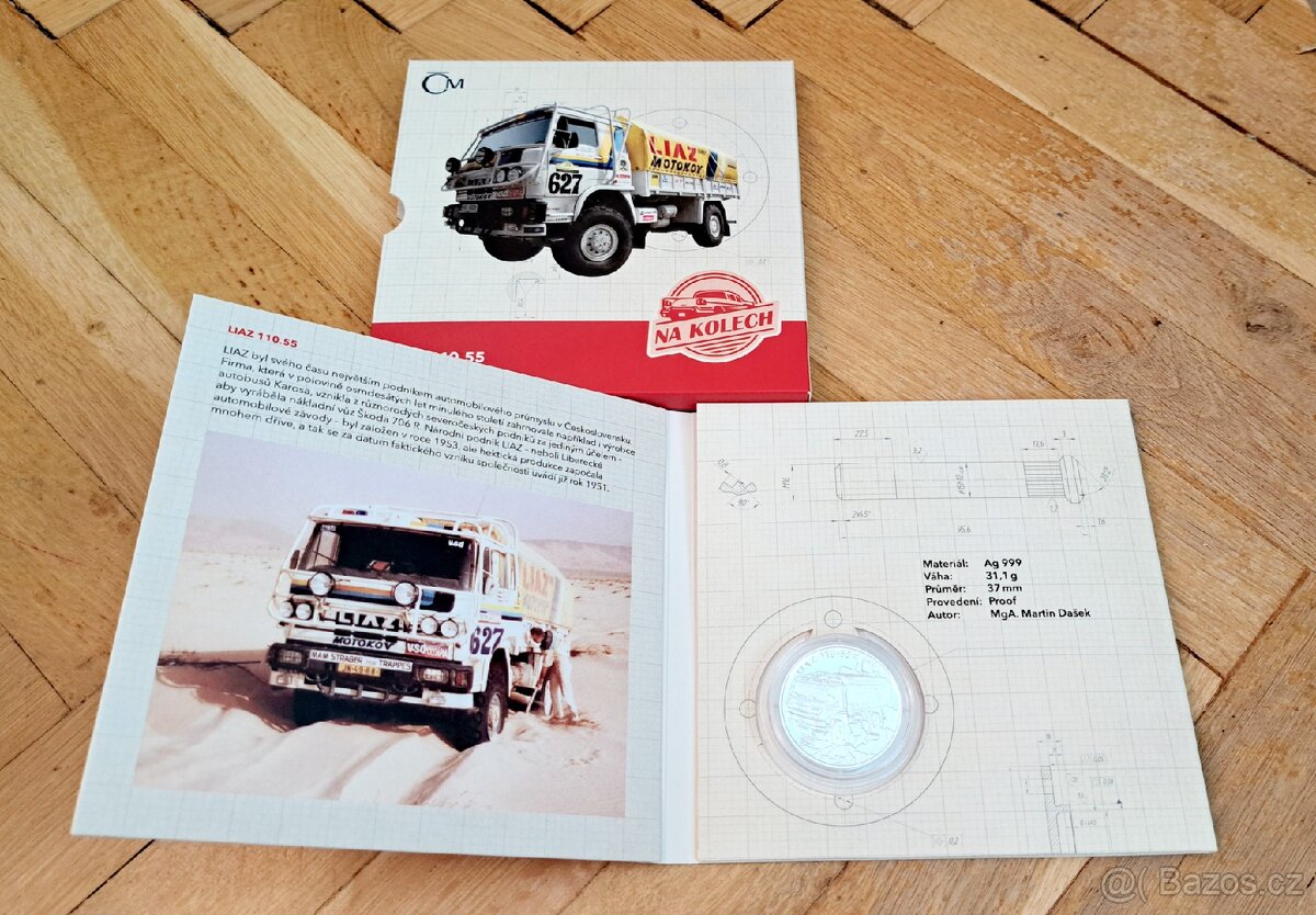 Stříbrná mince Na kolech Liaz 110.55 - 3