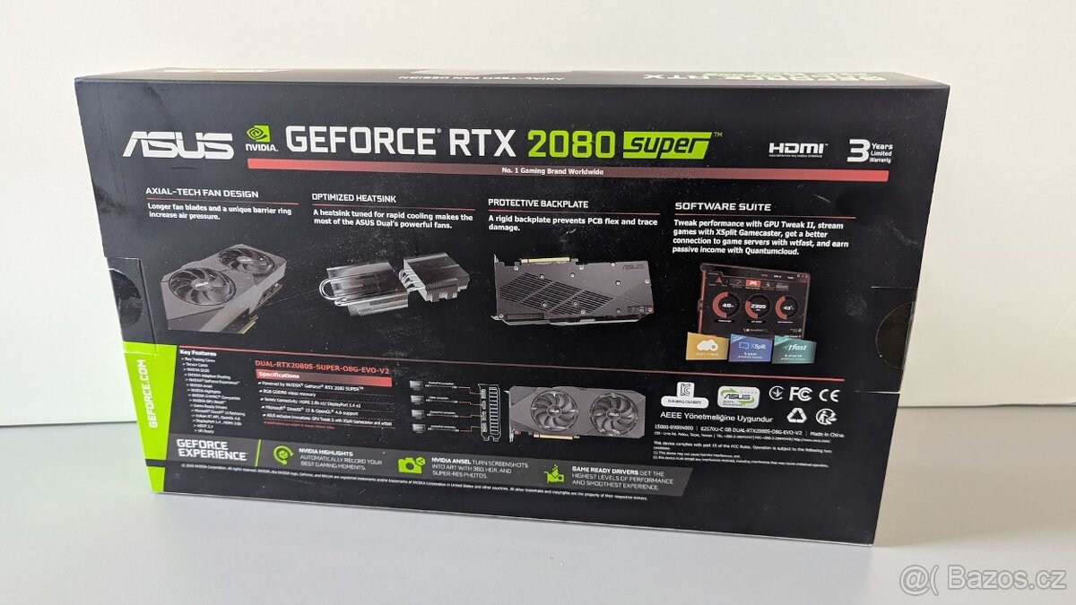 ASUS Dual OC 8GB GeForce RTX 2080 Super ## NOVÁ, ZÁRUKA 2R - 3