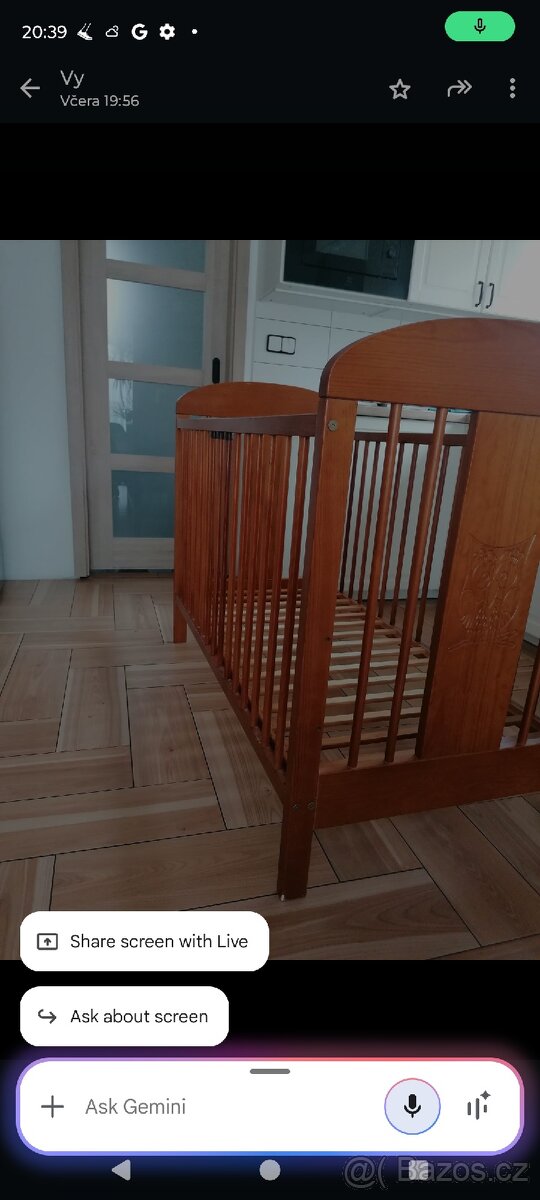 Dřevěná dětská postýlka - 3