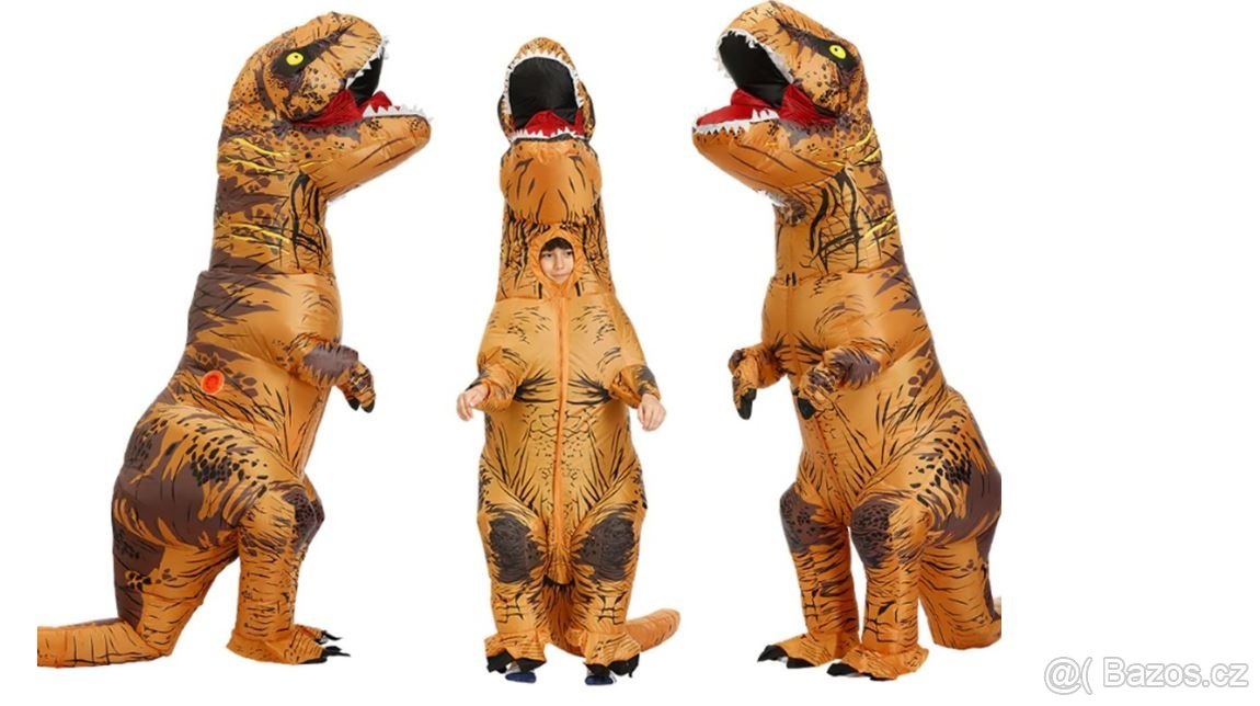 T-Rex nafukovací kostým pro dospělé,děti - 3
