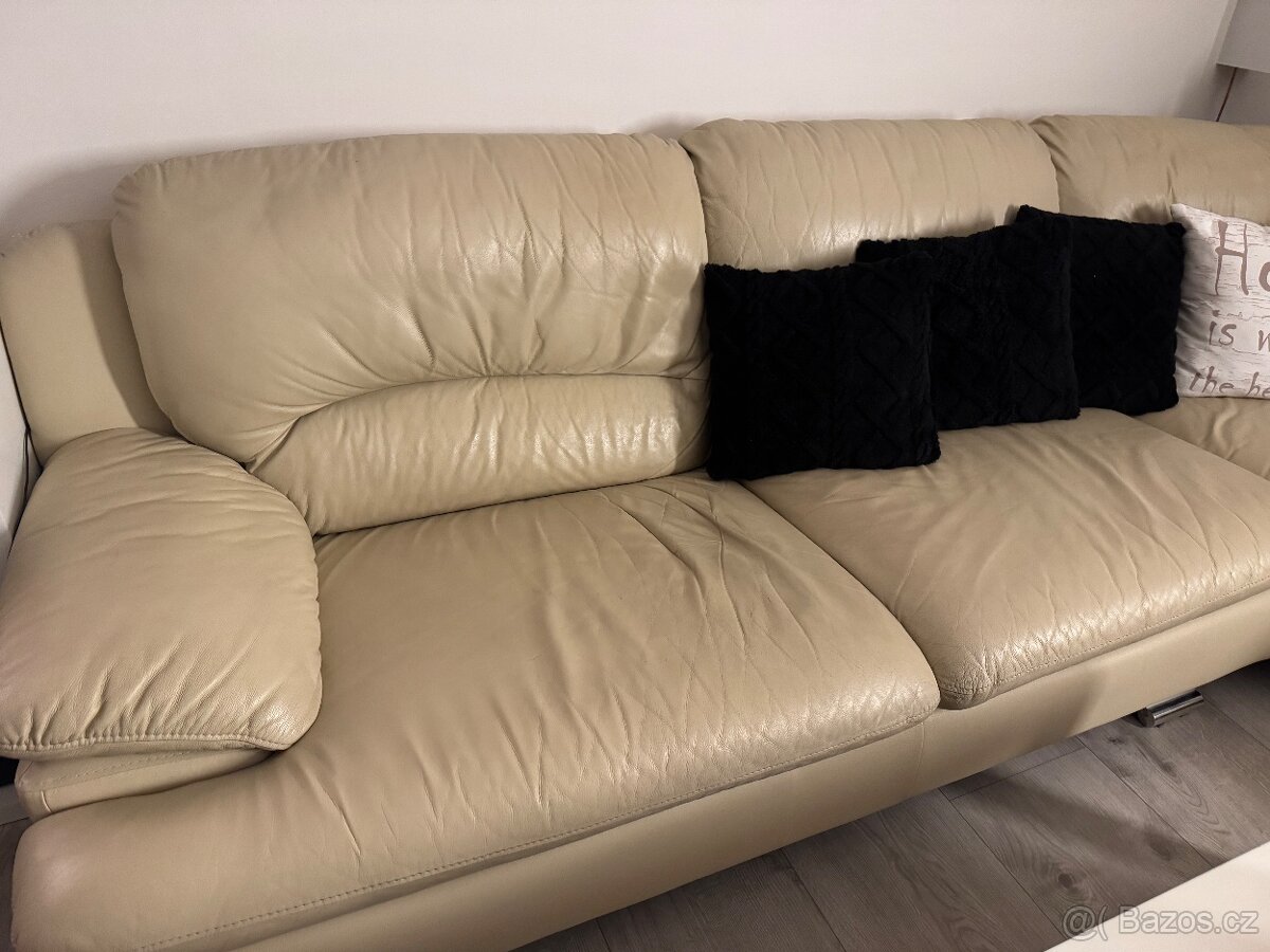 Prodám koženou rohovou sedací soupravu - 3