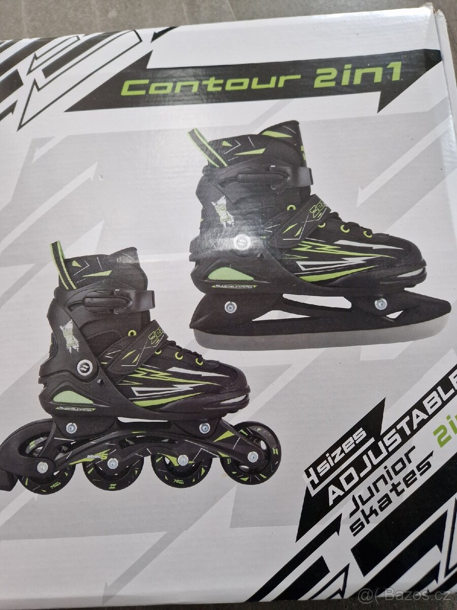 Junior skates 2in1 (brusle, inline) vel. 33-36 - 3