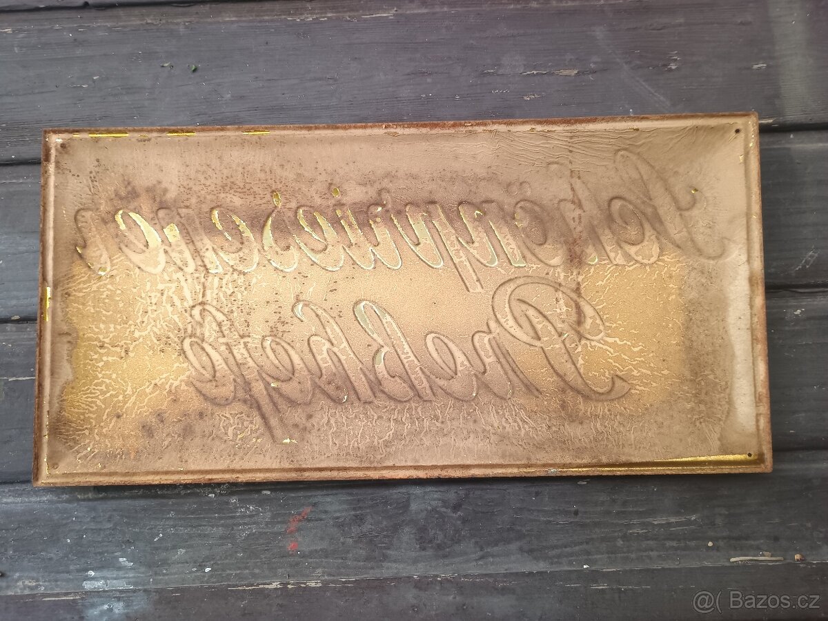 Cedule plechová rok 1930 - 3