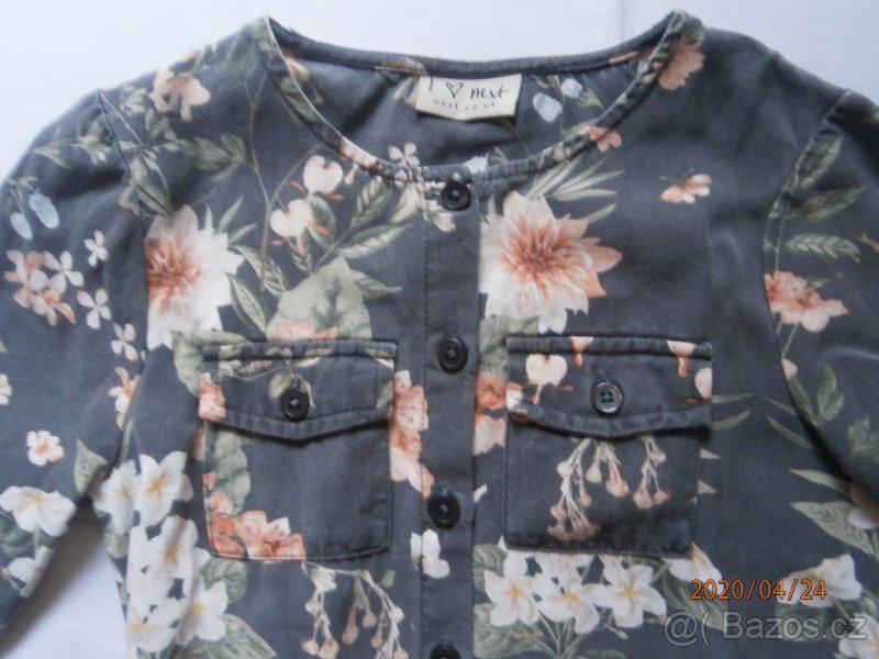 Letní kytičkový overal Next,super stav,v.116/122 - 3