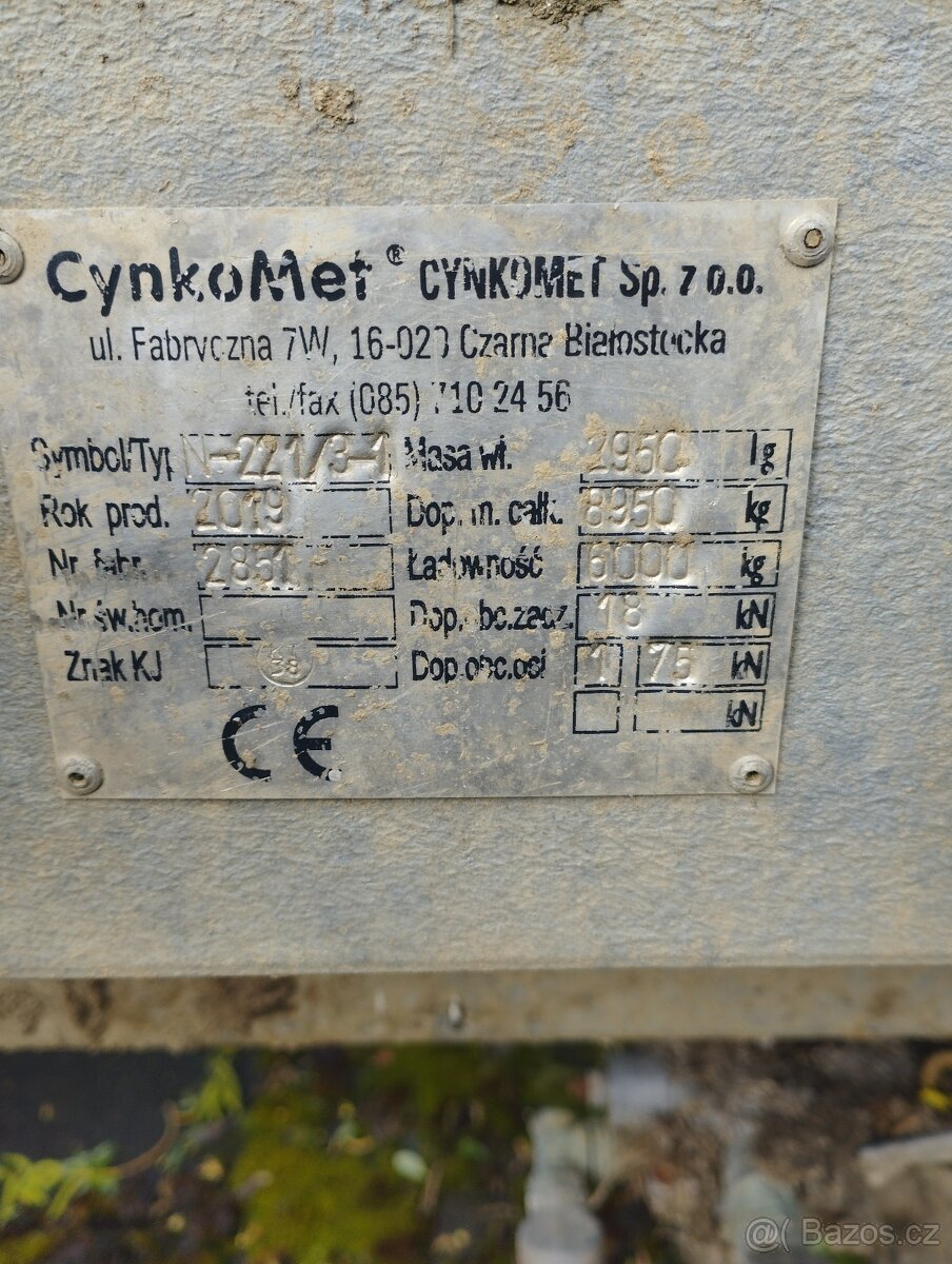 Rozmetadlo hnoje Cynkomet N-221/3-1. - 3