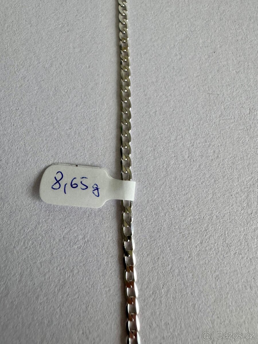 Zlatý řetízek 14K, bílé zlato, 55 cm, 8,65 g - 3