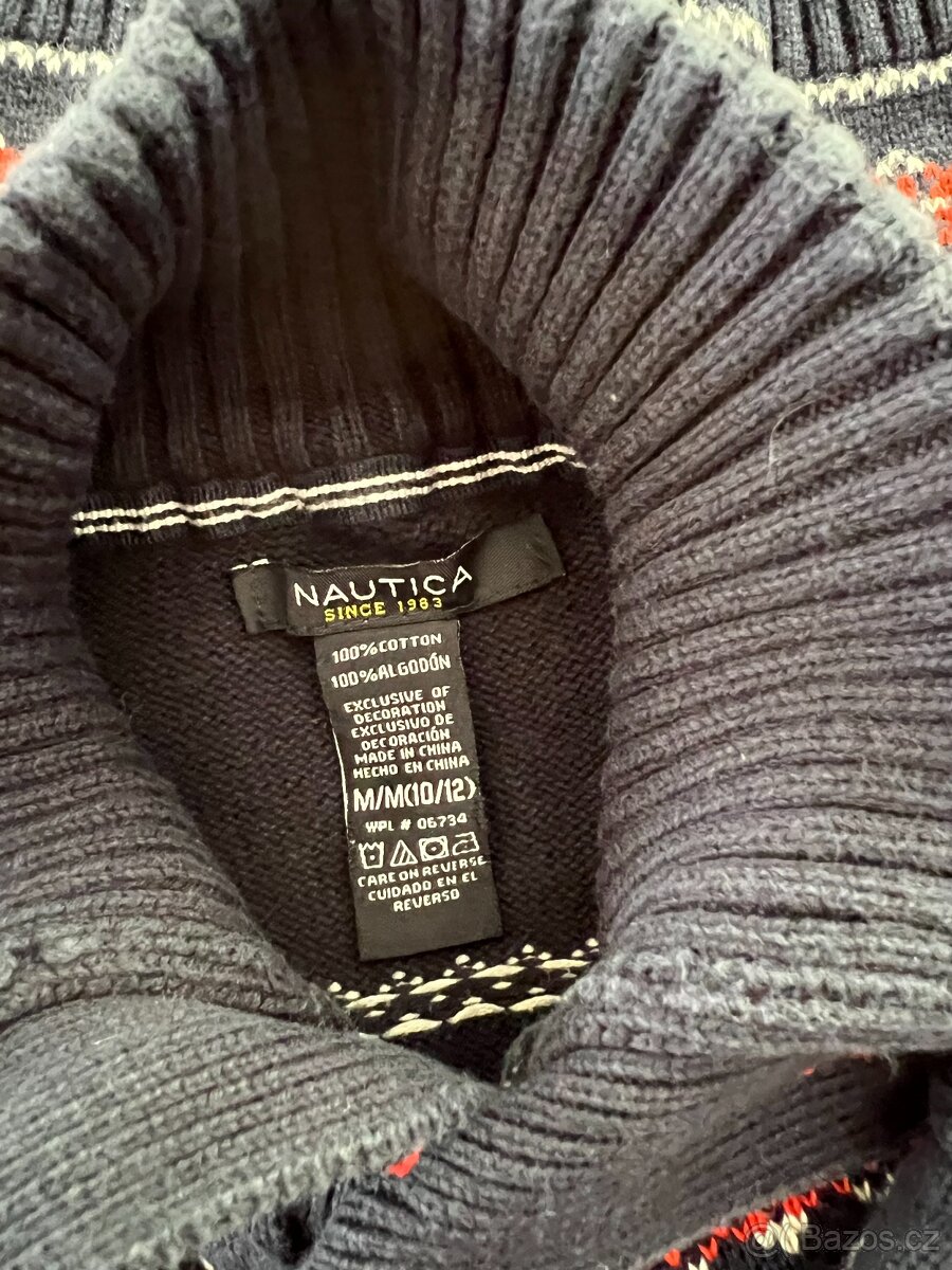 Svetr Nautica béžovo-modrý vel.10-12 let (146/152) - 3