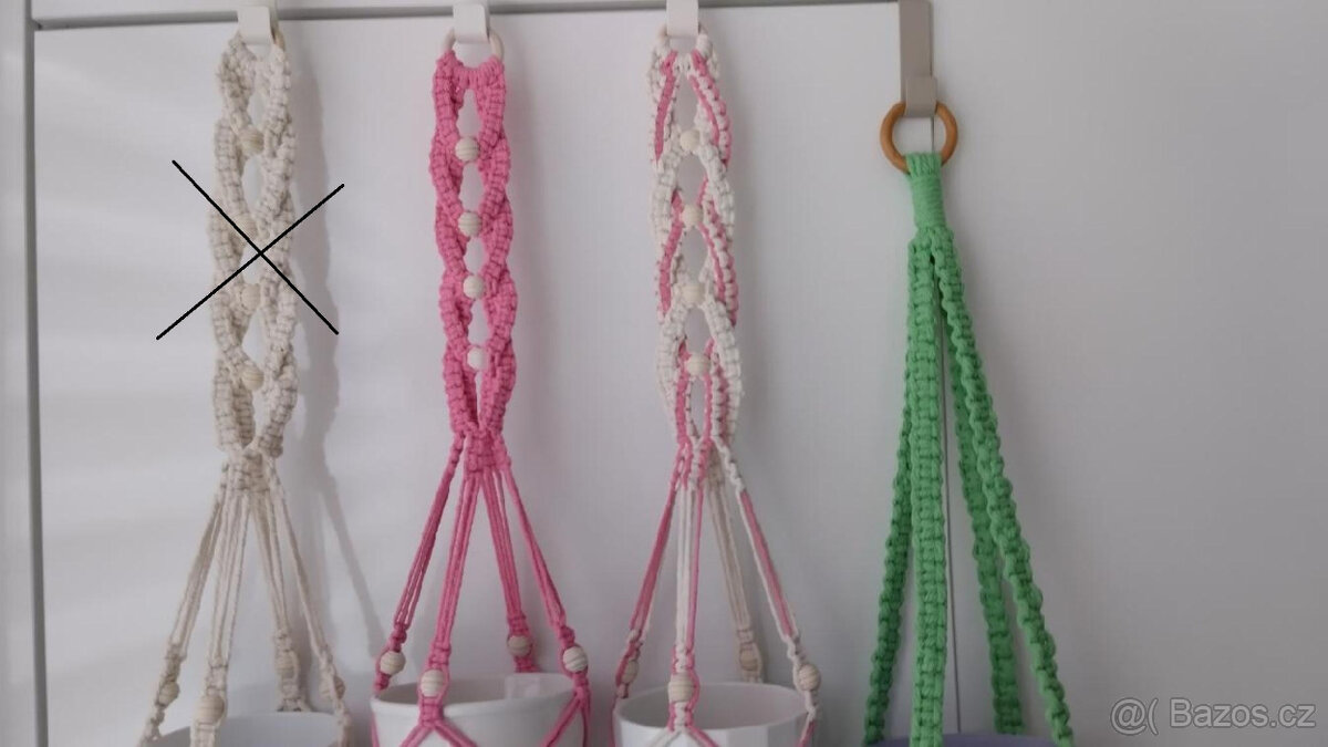 DEKORACE PRO KVĚTINÁČE - MAKRAMÉ - 3