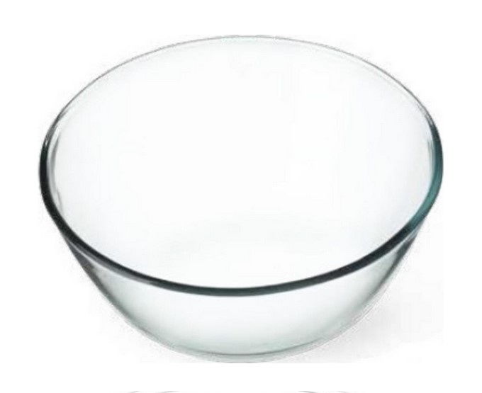 Nová silnostěnná skleněná mísa, průhledná, objem 3,5 litru - 3