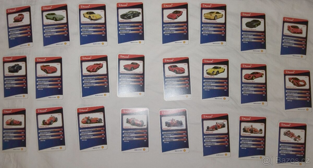 Sběratelské karty Shell V-Power Ferrari, celá sada - 3