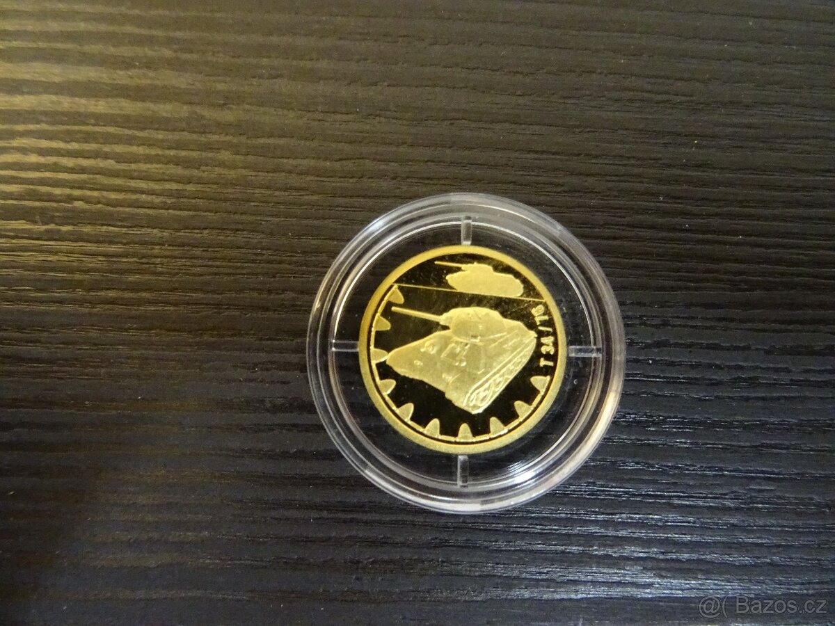 Zlatá mince Obrněná technika - T-34/76 proof - 3