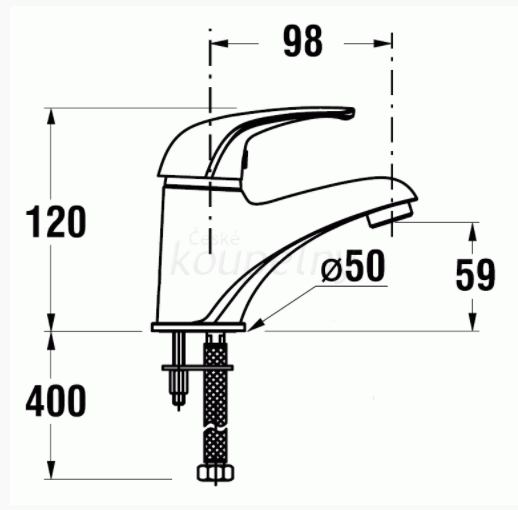 nástěnná vanová + umyvadlová baterie - JIKA - 3