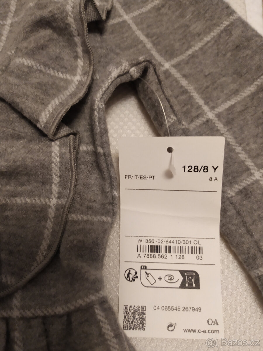 Nové šaty + kabelka, C&A, vel. 128 - 3