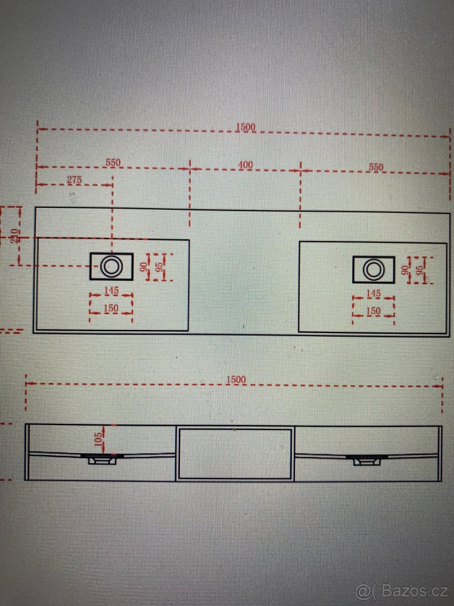 dvojumyvadlo mramor - 3