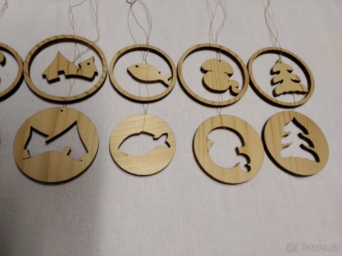 Vánoční dřevěné ozdoby - 3
