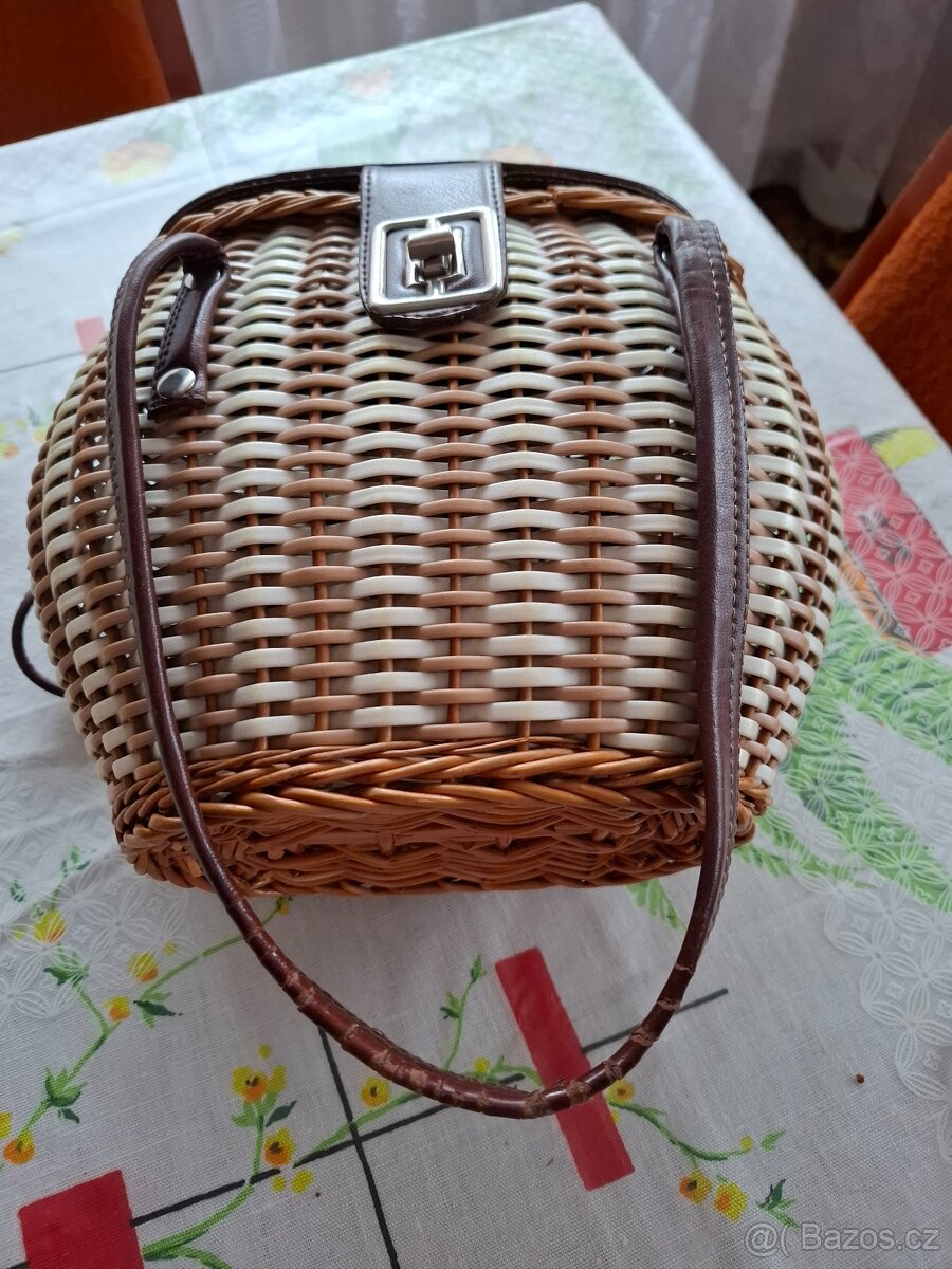 Retro proutěný košíček kabelka - 3