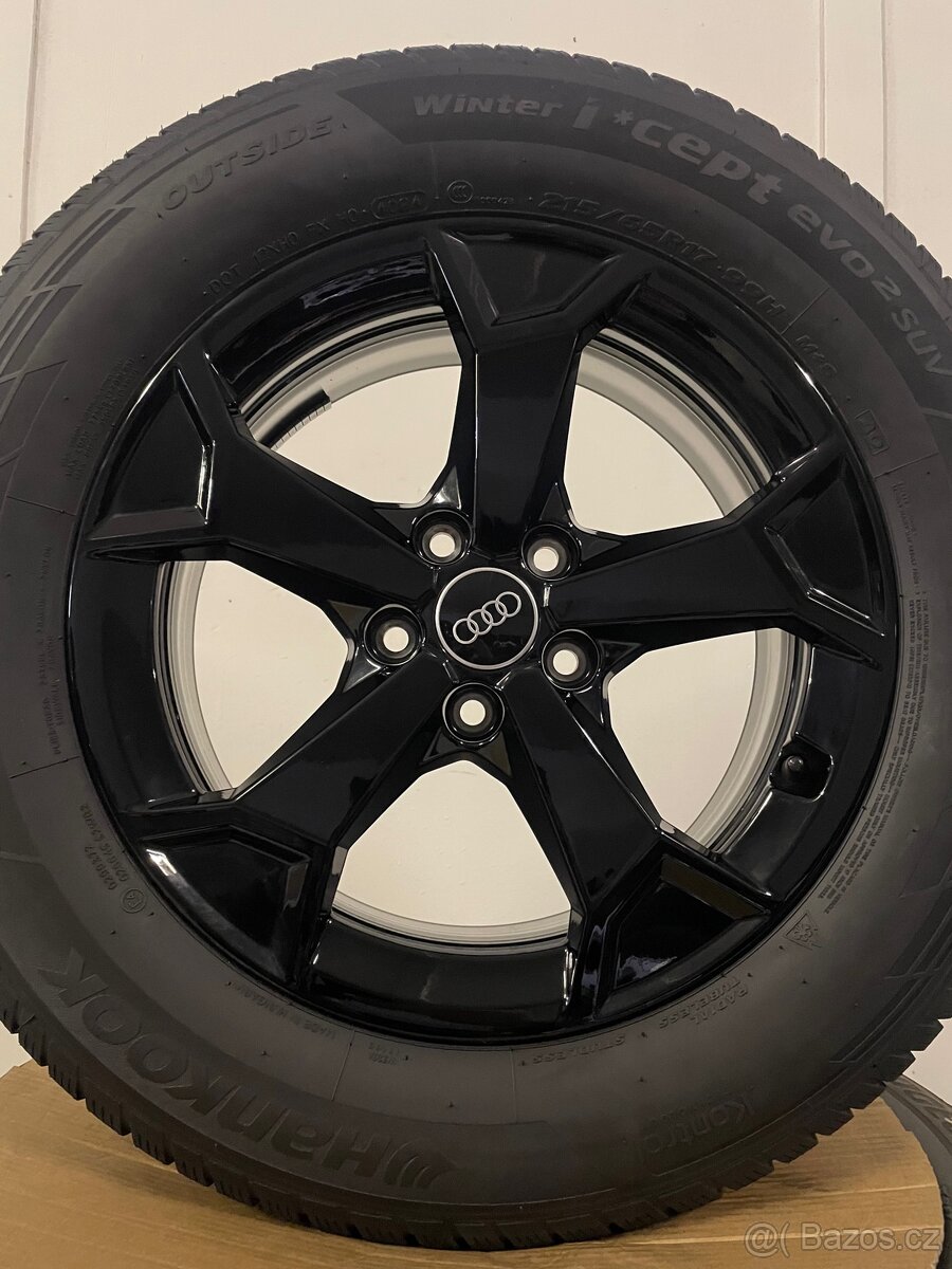 Original zimni alu Audi Q3 5x112 + 215/65/17 98% - 3