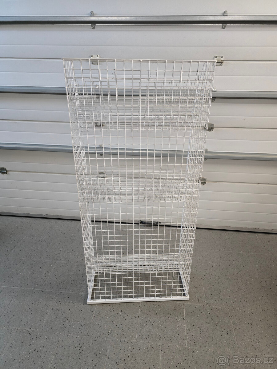 Regál drátěný na časopisy a noviny PNS Bílý 151x69x35cm - 3