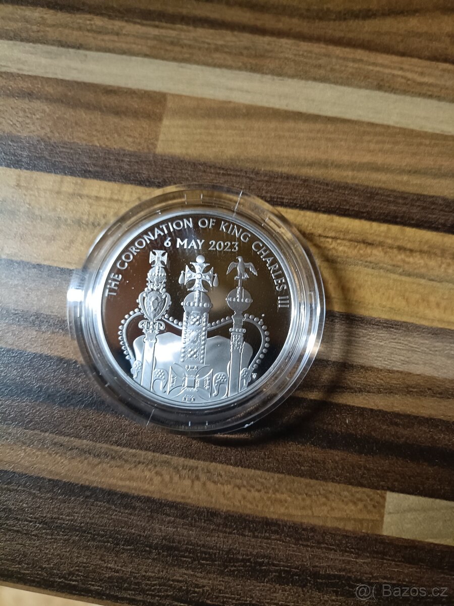 Stříbrná mince Král Karel III. - Korunovace UK 5 GBP 26 g pr - 3