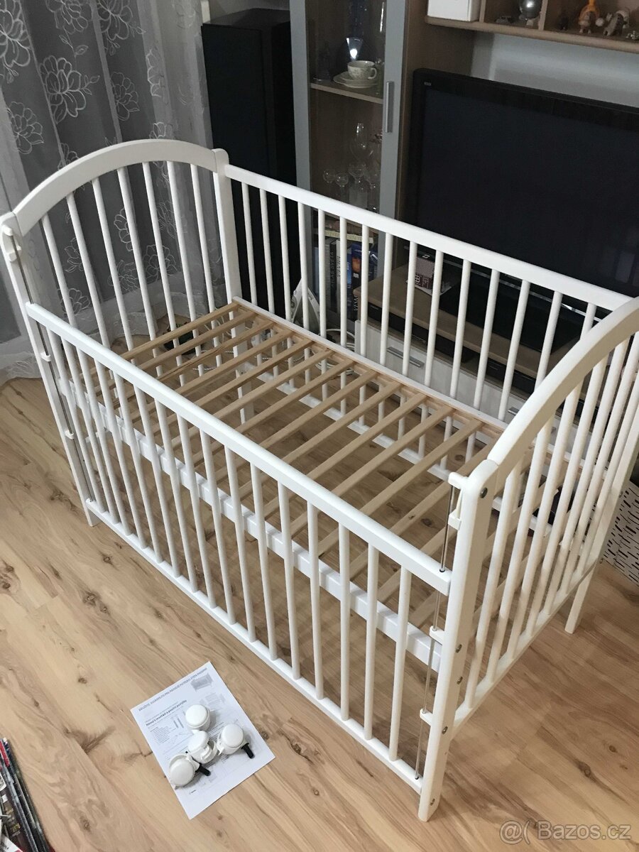Postýlka dřevěná bílá - 3