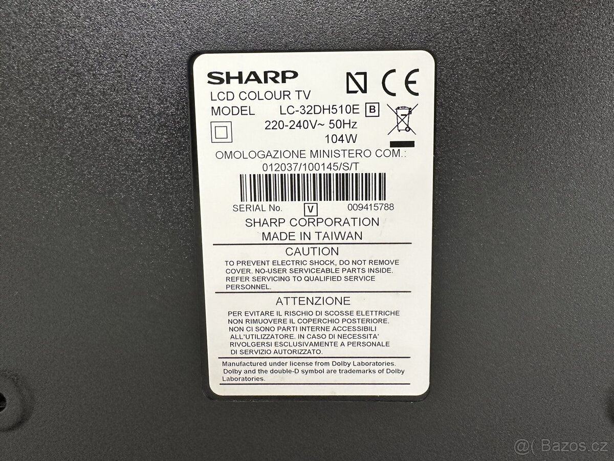 TV SHARP TV LC-32DH510E. - 3