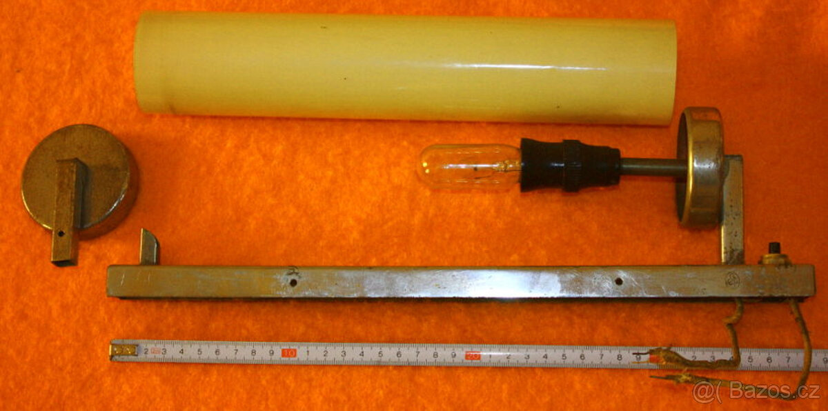 Světlo válcové lampa lampička funkcionalistické retro chrom - 3