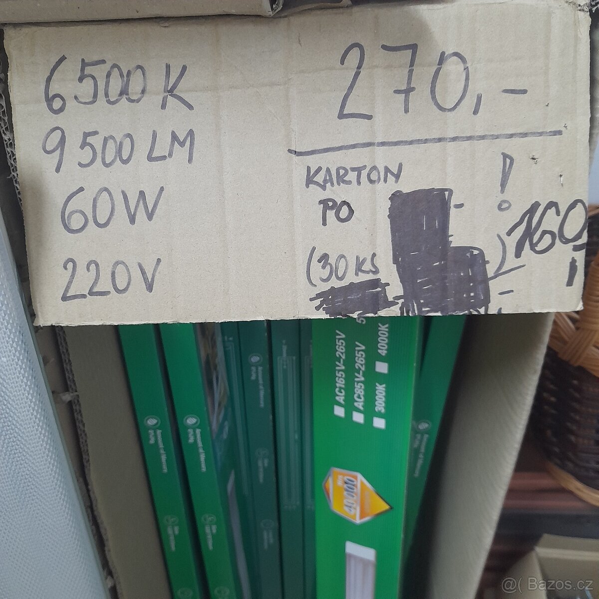 Led zářivky s čirým plexisklem 120 cm, 60 w, 9500 lm, 6500 K - 3