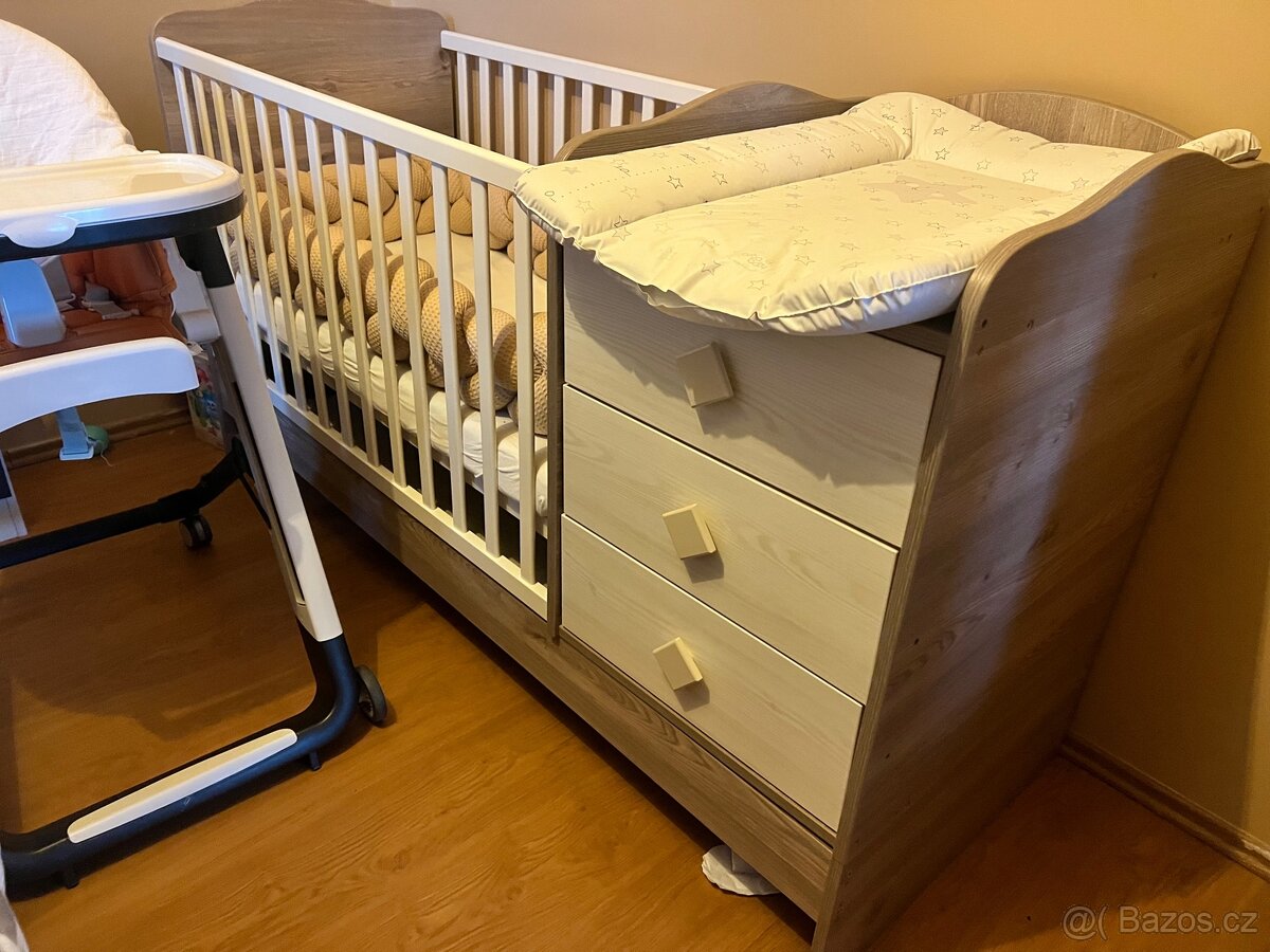 Dětská postýlka s prebalovakem - 3