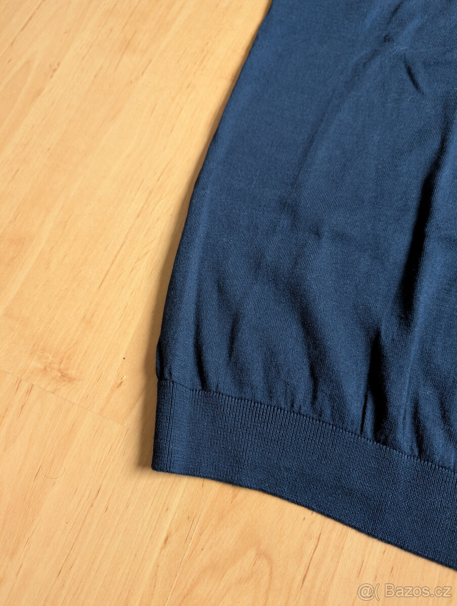 Navy polo tričko Burberry vel. M - 3