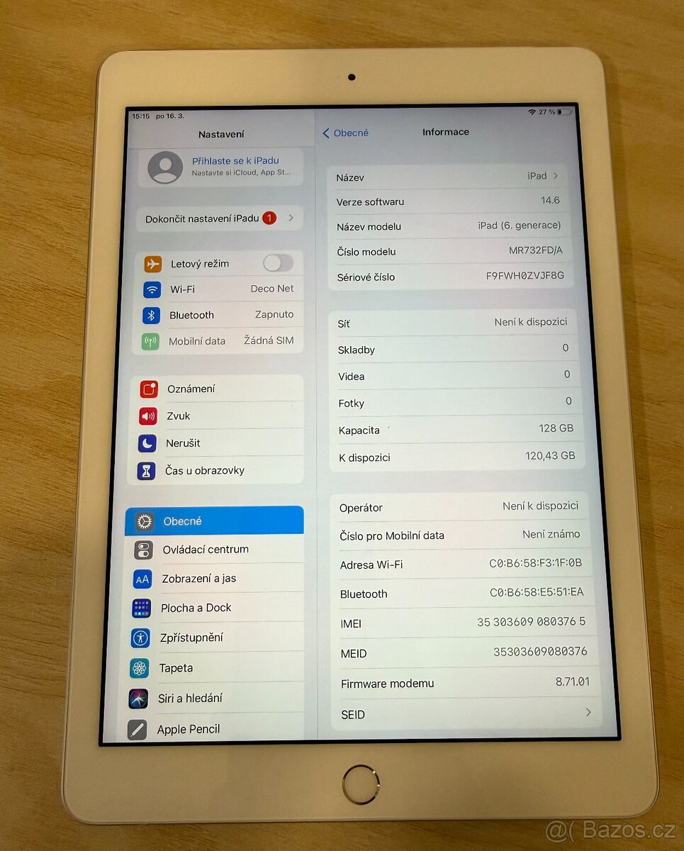 Apple IPad 9.7 (2018) 128GB,Silver WiFi +4G s klávesnici - 3