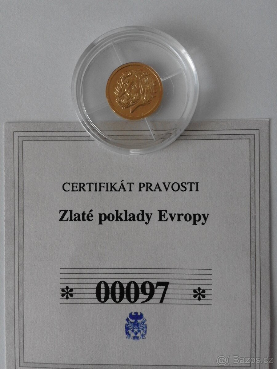 Zlatá mince 0,5 g, Au 585, více druhů - 3