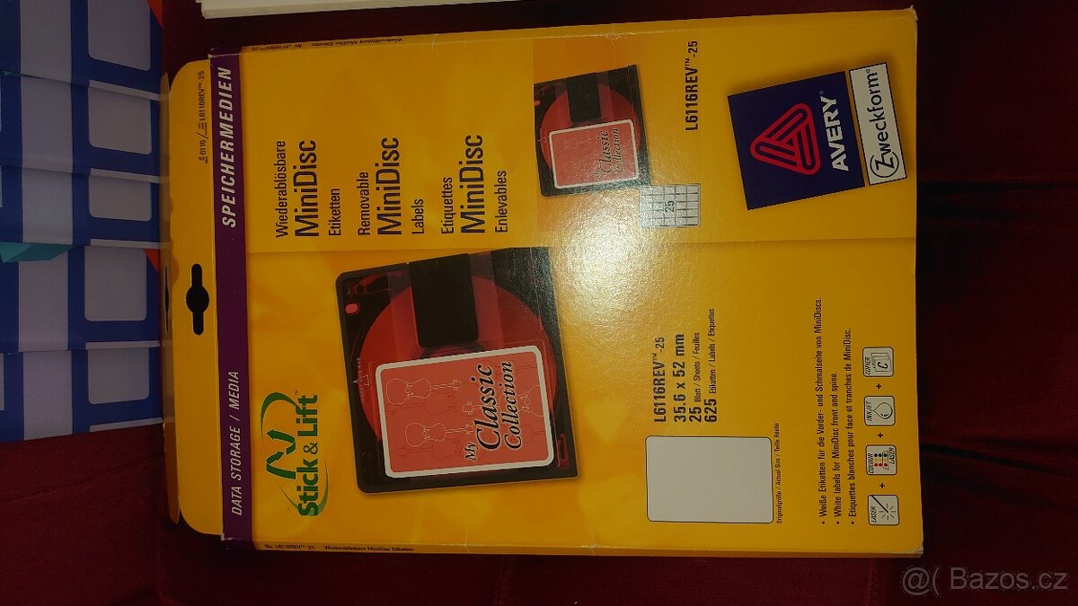Originál lepiace štítky na Minidisc - 3