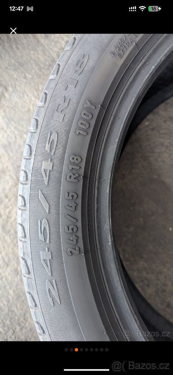 245/45 R18 100Y + 275/40 R18 99Y Pirelli P7 Run Flat - 3