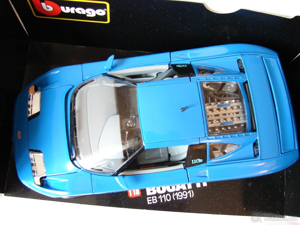 1:18 BBURAGO - Bugatti EB 110 (1991) modrá - 3