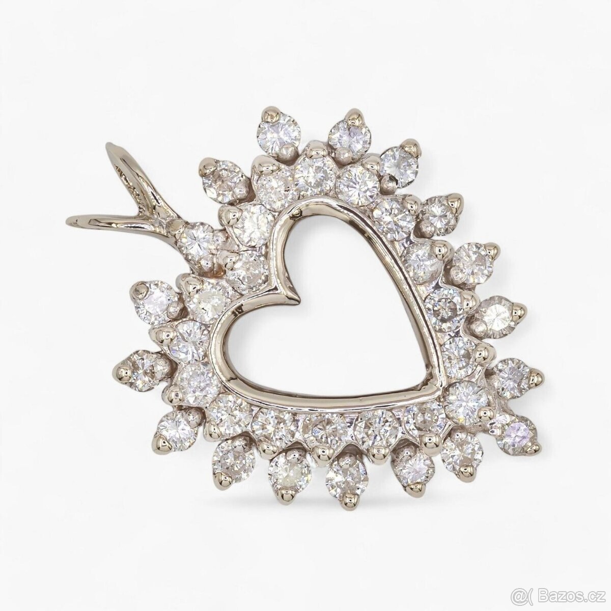 Krásný 14K přívěšek s diamanty 1,00ct - certifikát IGI - 3