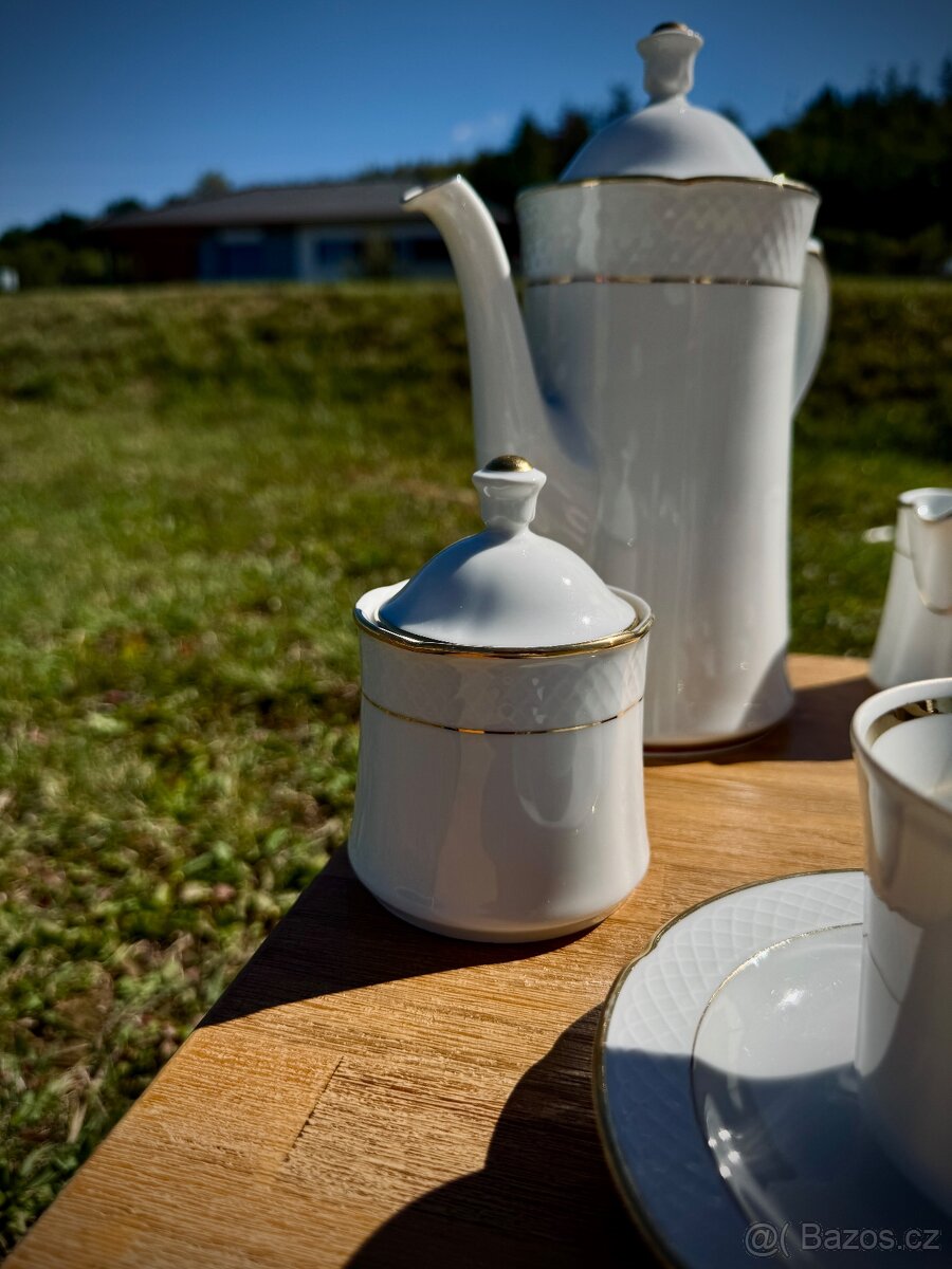 Čajová souprava Winterling Bavaria – porcelán se zlatou link - 3